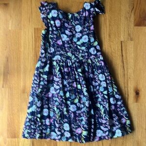 Gap girls dress navy with flowers size small